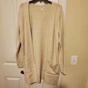 NWT Goodthreads Cream Wool Duster Cardigan M